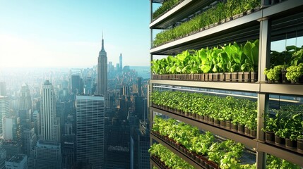 Obraz premium Urban rooftop garden