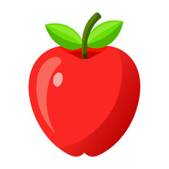 red apple vector illustration