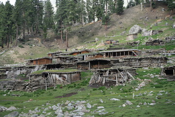 old abandoned houses in Pakistani mountains