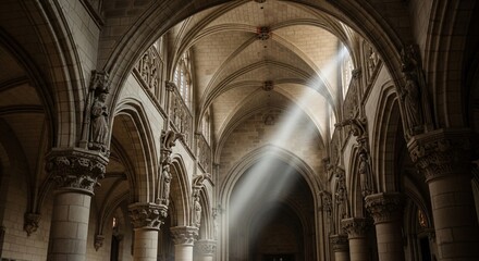 Cathedral's Sunbeam: Gothic Architecture's Divine Light