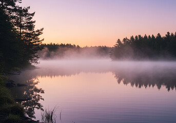 Obraz premium sunrise over the river