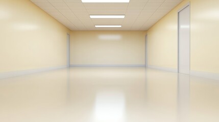 Empty Pastel Corridor Interior Design