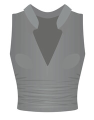 Sleeveless crop t shirt. vector	