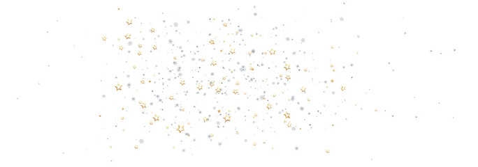 Sparkling star confetti on white. Perfect for holidays, celebrations, and festive designs.