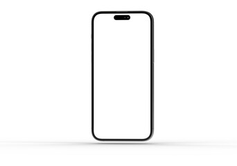 High-quality image of a modern smartphone with a blank screen, perfect for app presentations or website mockups. Download now!