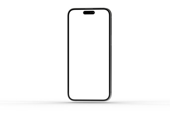 High-quality image of a modern smartphone with a blank screen, perfect for app presentations or website mockups.