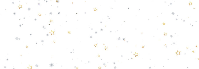 Beautiful image of gold and silver stars on white. Perfect for holidays!