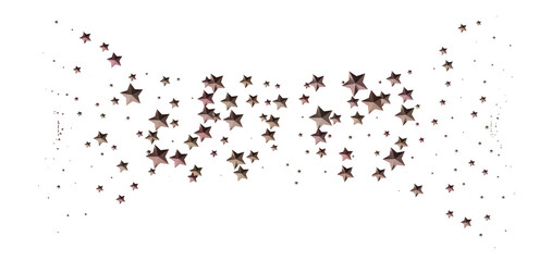 Sparkling stars falling on white background. Ideal for festive designs.