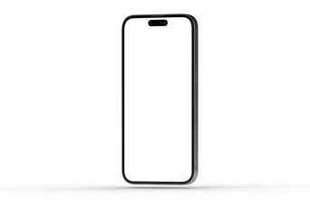 High-quality image of a modern smartphone mockup with a blank screen, perfect for app presentations or website designs.