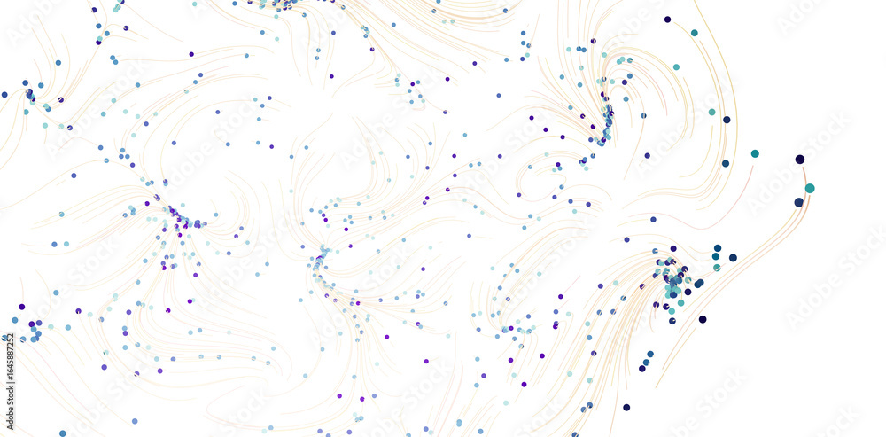 Poster stunning abstract image depicting data flow and connections. perfect for tech, ai, or science projec