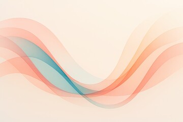 Peach, Teal, and Coral Abstract Wave Background: Elegant Swirling Design for Branding background