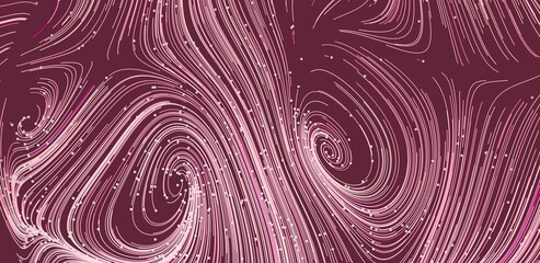 Beautiful abstract background with swirling pink lines and dots. Perfect for websites, presentations, and more.
