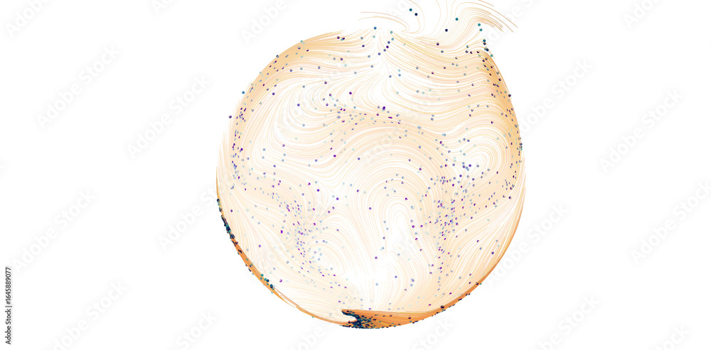Poster swirling beige background with scattered glitter. perfect for design projects needing a unique textu