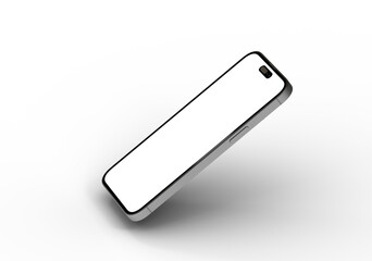 Modern smartphone mockup with blank screen. Perfect for app presentations and website designs.