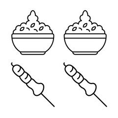 Fast food icons list bundle