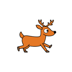 Winter Reindeer with Antlers Vector
