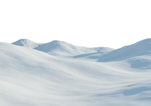 Snowy landscape exploration mountain range winter wonderland aerial nature's serenity. Cut out png