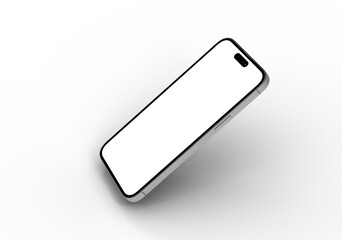 High-quality stock photo of a modern smartphone with a blank screen, perfect for app presentations or website designs.