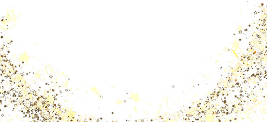 Obraz premium Elegant gold stars sparkle on white. Perfect for holidays, celebrations, and more!