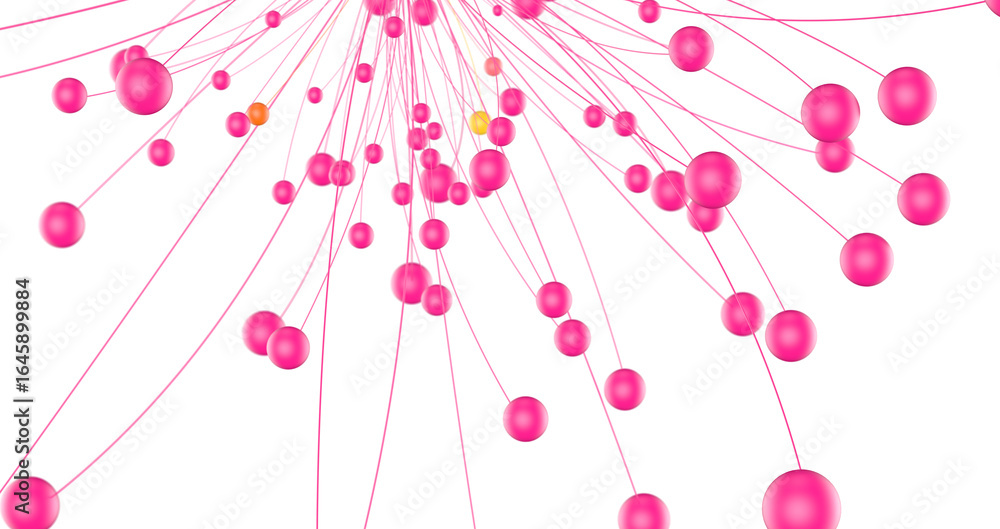 Poster abstract polygonal space with connecting dots and lines. dark background. connection structure. 3d w