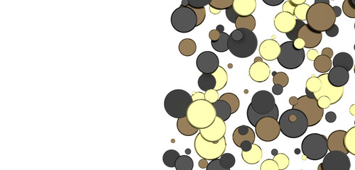 Cascading Splendor: Striking 3D Illustration Showcasing a Dazzling gold Confetti Display