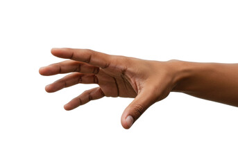 Outstretched hand gesture of communication human interaction expressive concept. Cut out png