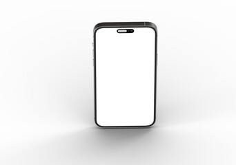 High-quality photo of a modern smartphone with a blank screen, perfect for app presentations or website mockups.