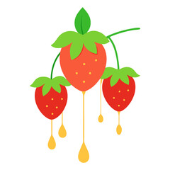 vector illustration of strawberries