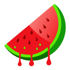 vector illustration of a watermelon