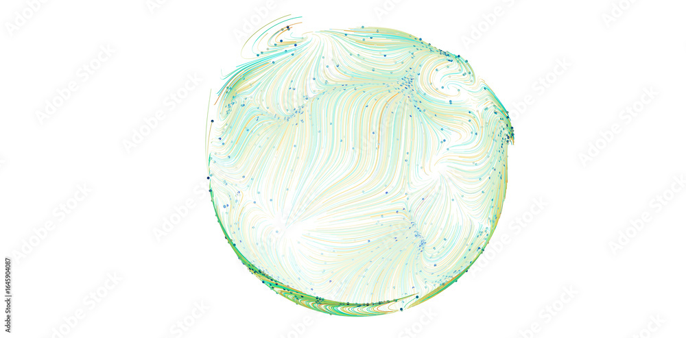Aufkleber beautiful abstract background with swirling green and teal patterns. perfect for design projects.