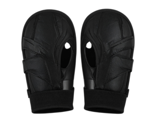 Front View of Soccer Shin Guards with Adjustable Straps Isolated on Transparent Background PNG