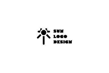 Template logo design solution with simple sun image