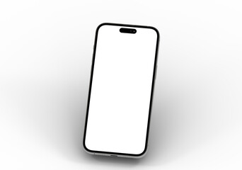 Clean image of a smartphone with a blank screen, ideal for app presentations or website mockups.