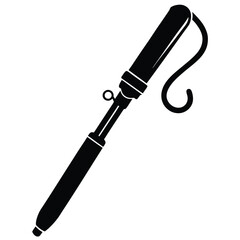 curling iron white background