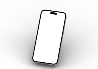 High-quality image of a modern smartphone with a blank screen, perfect for app presentations or website mockups.