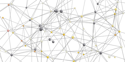 Abstract image depicting interconnected nodes, ideal for network, technology, or connection concepts.
