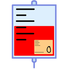 Blood bag, blood bag type o