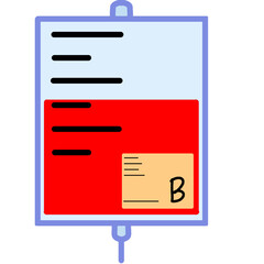 Blood bag, blood bag label type b