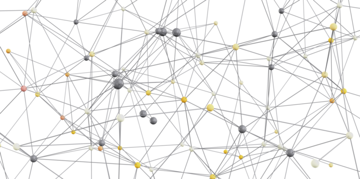 Abstract image depicting interconnected nodes, ideal for network, technology, or connection concepts.