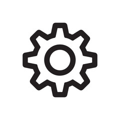 Engineering Gear Outline for Technical Illustration