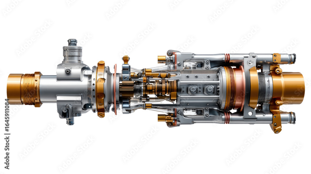 Aufkleber intricate mechanical marvel: a detailed depiction of a sophisticated machine component. a glimpse in