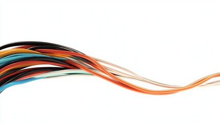 Colorful Cables Abstract Wave Design