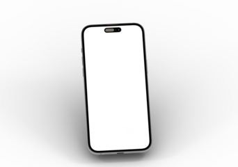 High-quality stock photo of a modern smartphone with a blank screen, perfect for app presentations or website designs.