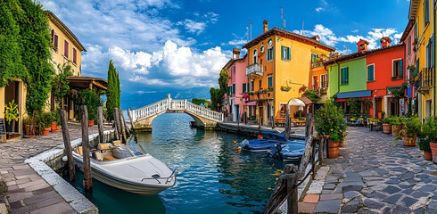 venice canal in the morning