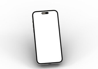Clean image of a smartphone with a blank screen, perfect for app presentations or website mockups.