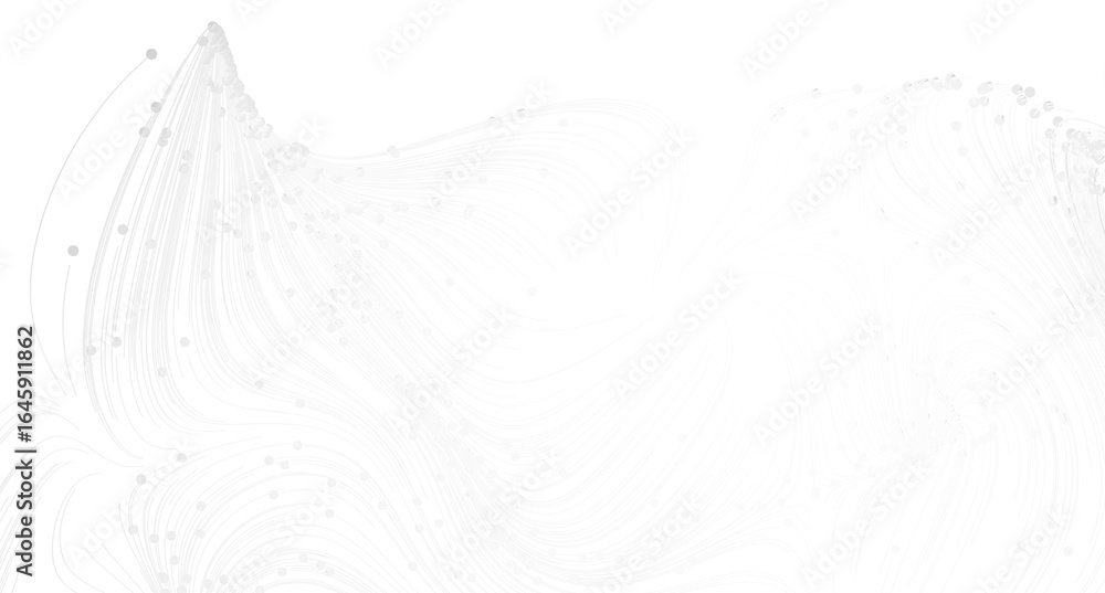 Poster abstract background image with flowing lines and dots. perfect for tech, science, or design projects