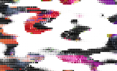 Colorful pixelated shapes, abstract mosaic, modern digital art background