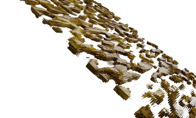 3D render of abstract gold cube texture. Perfect for backgrounds, websites, and presentations.