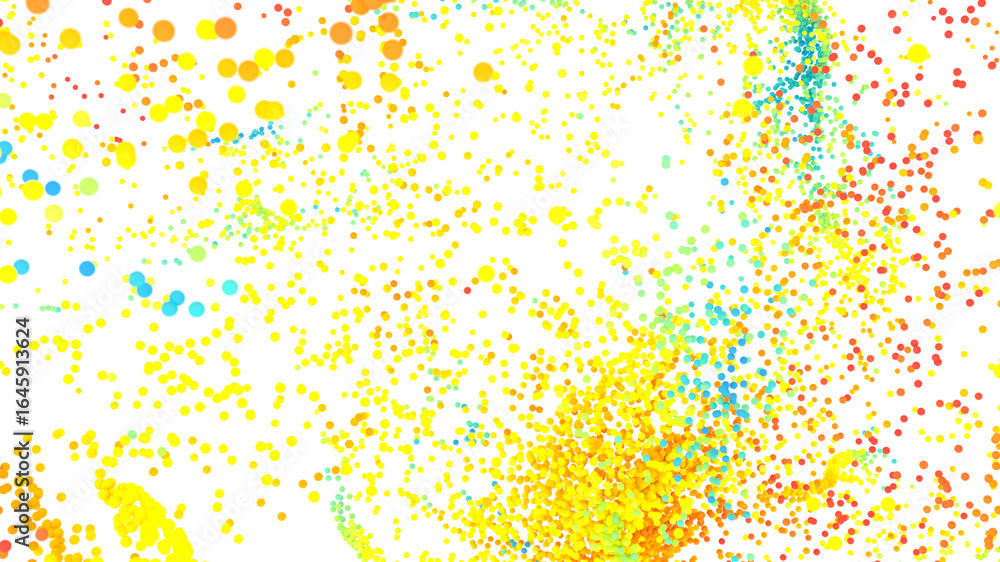 Poster vibrant, abstract background with colorful dots exploding. perfect for websites, presentations, and 