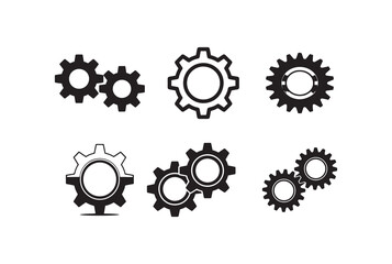 Vector Gearwheel Emblem for Technology Concepts